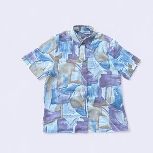 Alfred Dunner Blue and Purple Abstract Women’s Shirt